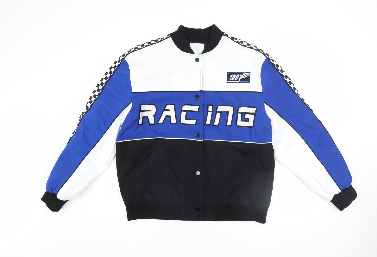 Primark Women’s Blue Racing Varsity Jacket XS Polyester