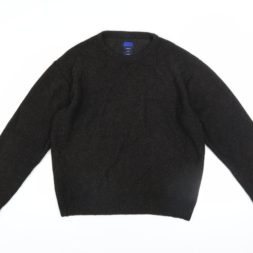 Tricot Marine Jeans Men's Black XL Crew Neck Wool Blend Jumper