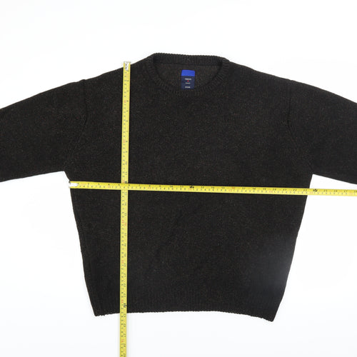 Tricot Marine Jeans Men's Black XL Crew Neck Wool Blend Jumper