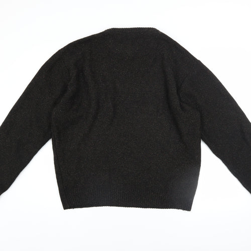 Tricot Marine Jeans Men's Black XL Crew Neck Wool Blend Jumper