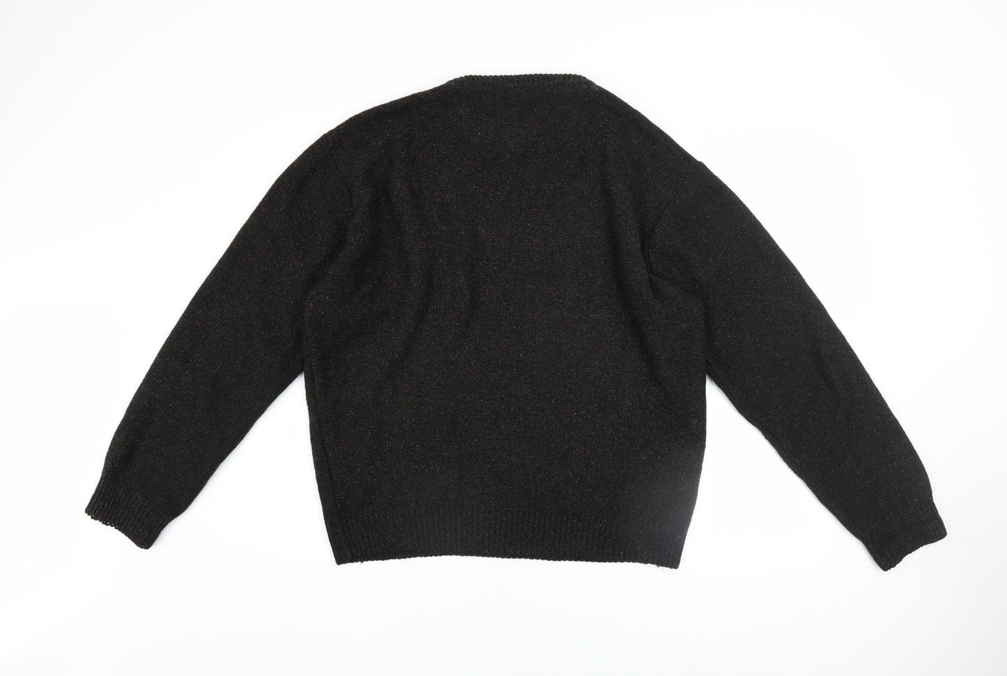 Tricot Marine Jeans Men's Black XL Crew Neck Wool Blend Jumper
