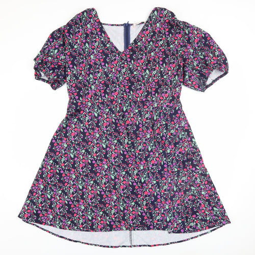 Emily & Me Women's Multicoloured Floral A-Line Dress Size 16