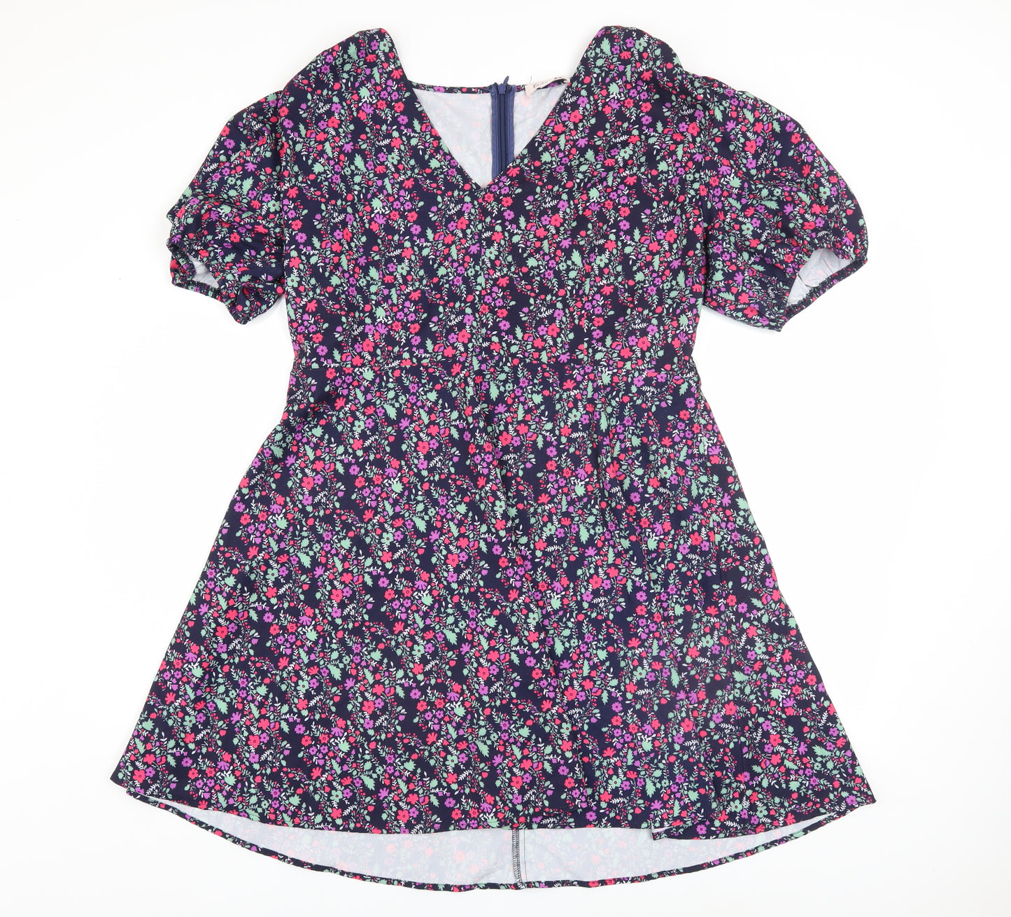 Emily & Me Women's Multicoloured Floral A-Line Dress Size 16