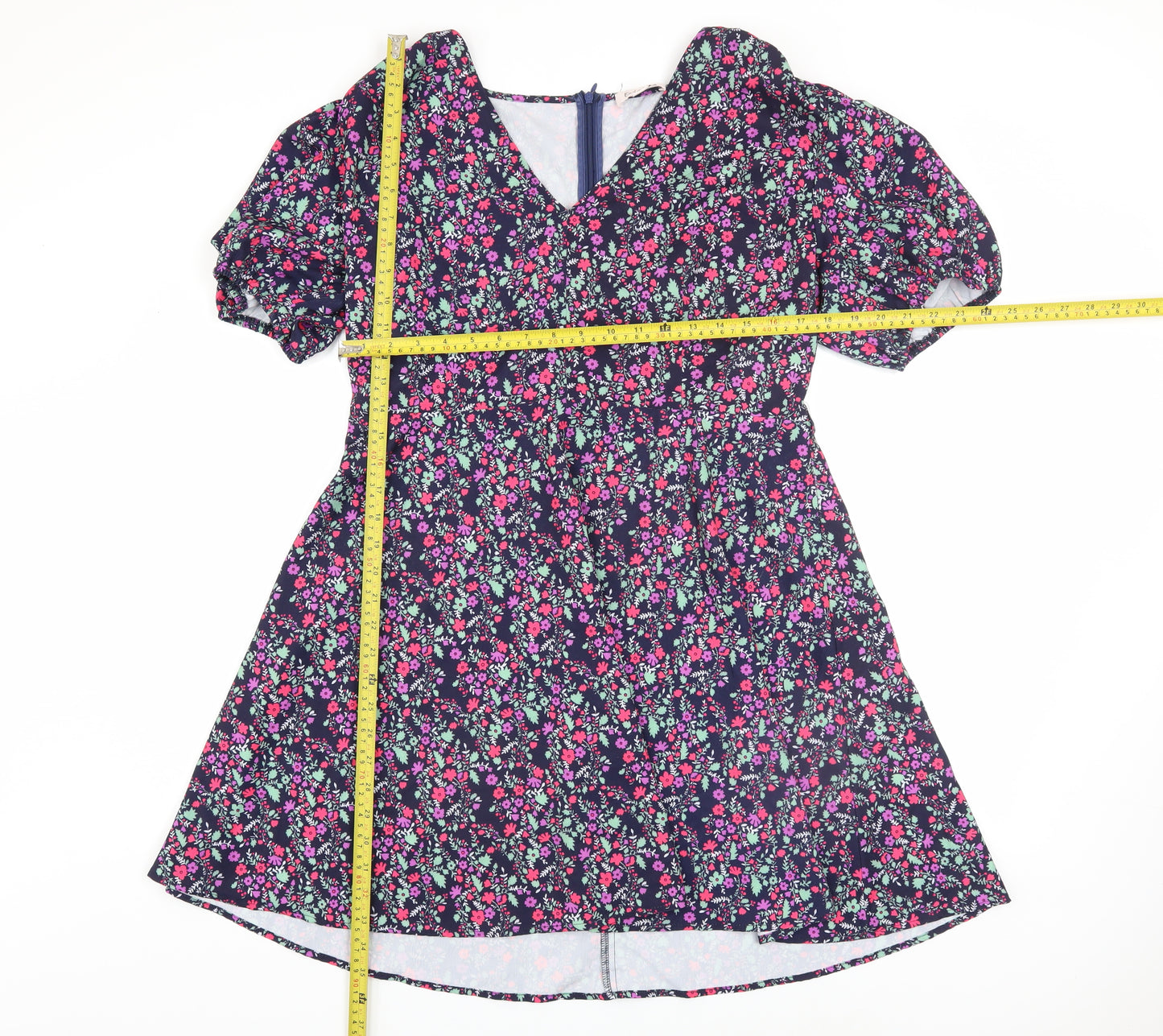 Emily & Me Women's Multicoloured Floral A-Line Dress Size 16