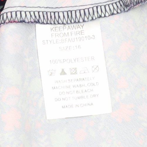 Emily & Me Women's Multicoloured Floral A-Line Dress Size 16