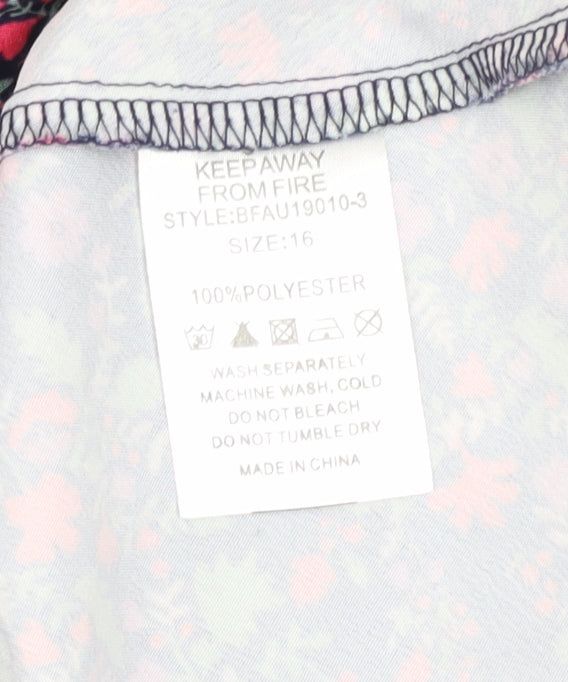 Emily & Me Women's Multicoloured Floral A-Line Dress Size 16