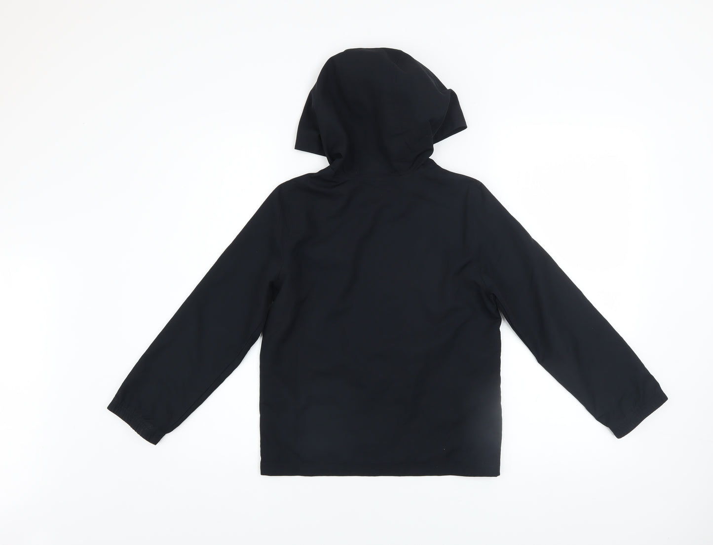 Under Armour Boys Black Hooded Windbreaker Jacket 7-8 Years Polyester