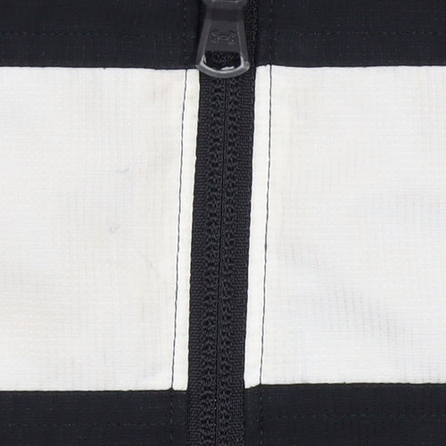 Under Armour Boys Black Hooded Windbreaker Jacket 7-8 Years Polyester