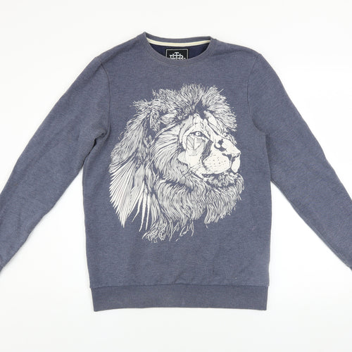 The Bearhug Co Men’s Blue Lion Graphic Sweatshirt Size S