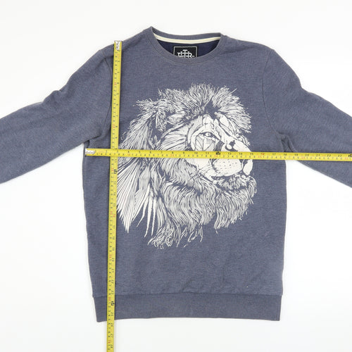 The Bearhug Co Men’s Blue Lion Graphic Sweatshirt Size S