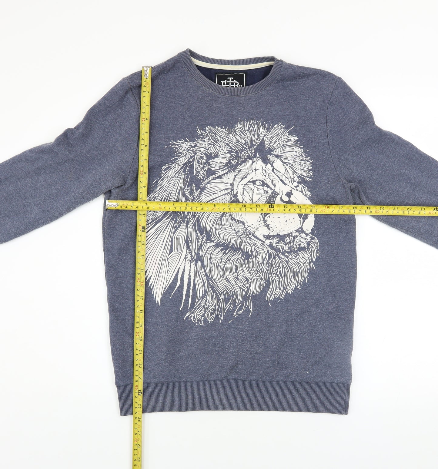 The Bearhug Co Men’s Blue Lion Graphic Sweatshirt Size S