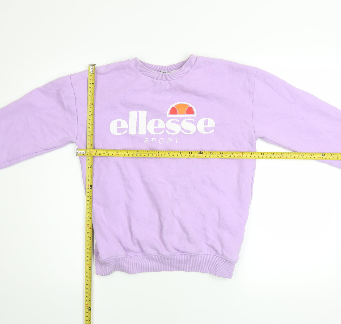 Ellesse Women's Purple Logo Crew Neck Sweatshirt UK 8