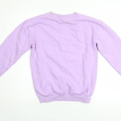 Ellesse Women's Purple Logo Crew Neck Sweatshirt UK 8