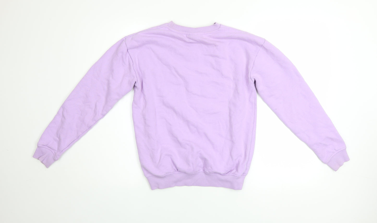 Ellesse Women's Purple Logo Crew Neck Sweatshirt UK 8