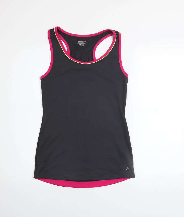 Dunnes Stores Women Black Racerback Tank Top Size 8 Athletic Fit