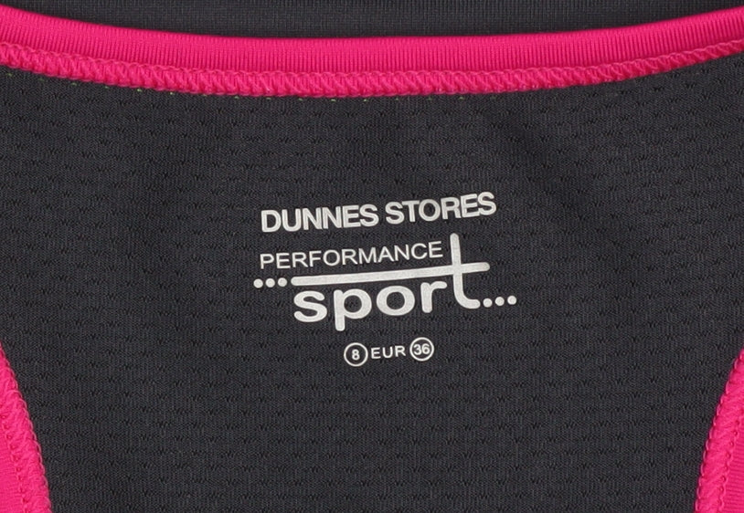 Dunnes Stores Women Black Racerback Tank Top Size 8 Athletic Fit