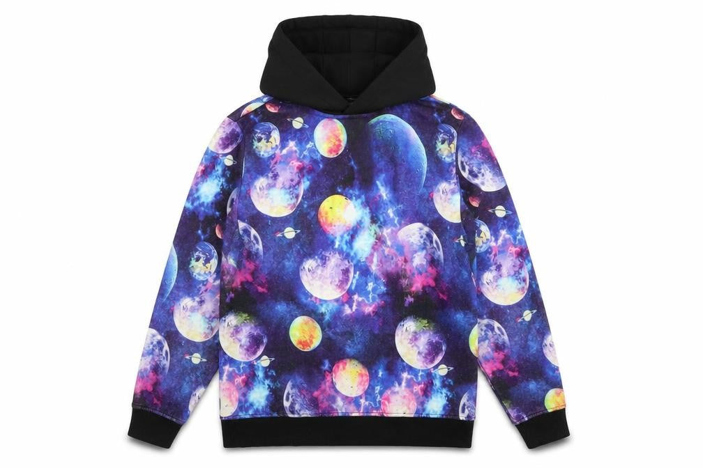 Front view of Next boys’ multicoloured nasa space pullover hoodie 12 years