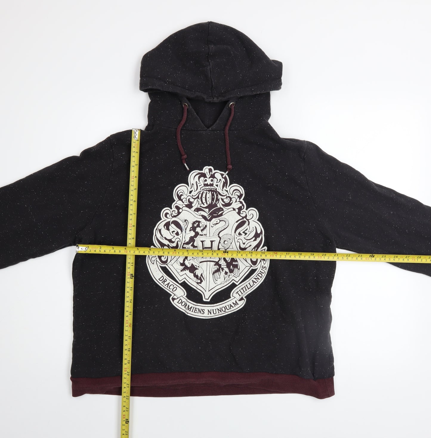 Harry Potter Women's Black Hoodie Size 18 Hogwarts Crest Cotton Blend