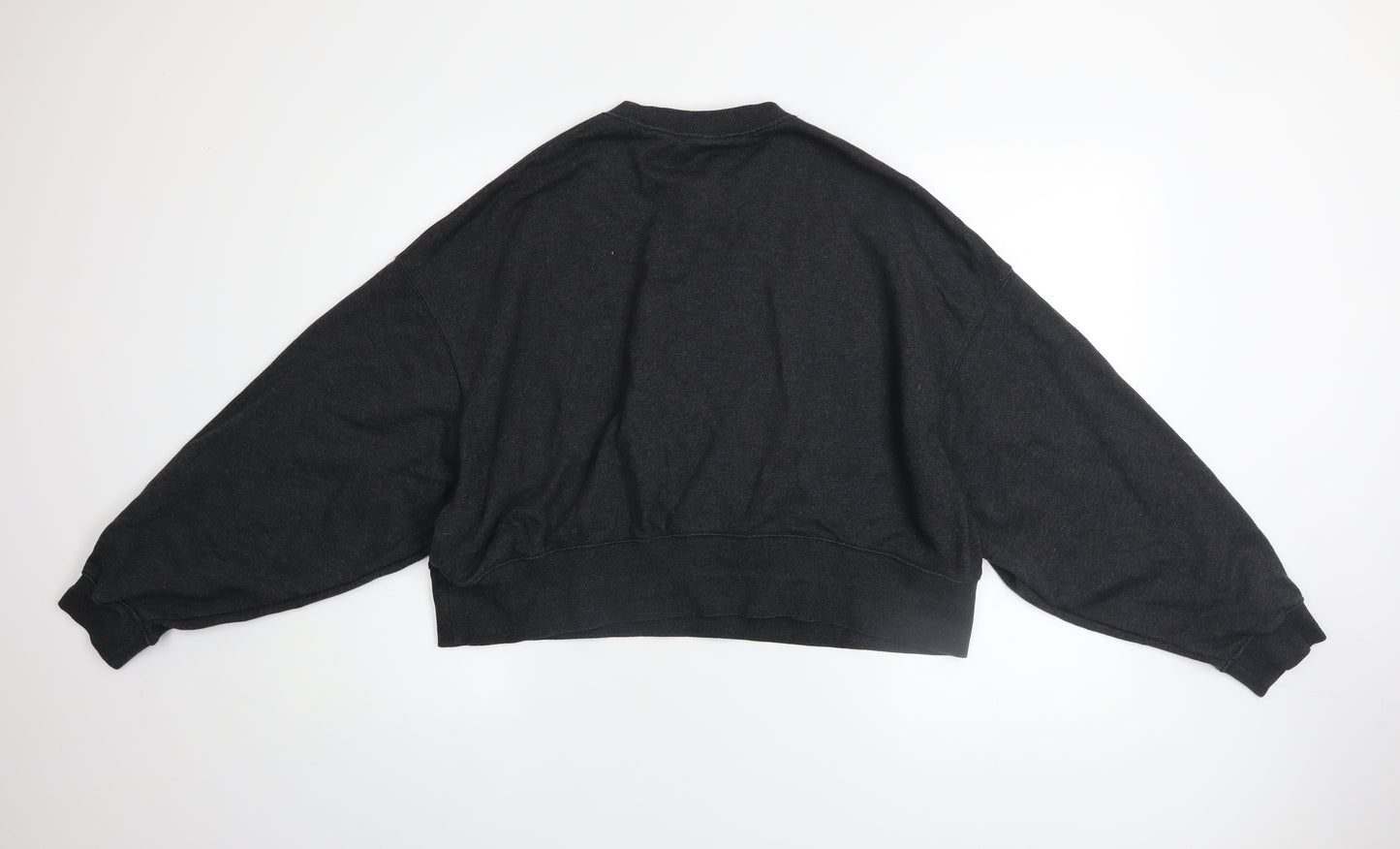 Nike Womens Black XS Pullover Sweatshirt 80% Cotton Relaxed Fit