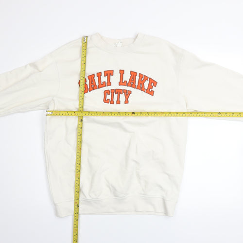 H&M Women Ivory Salt Lake City Pullover Sweatshirt XS