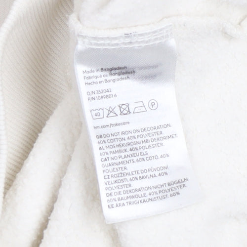 H&M Women Ivory Salt Lake City Pullover Sweatshirt XS