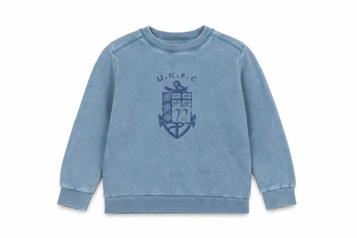 French Connection Boys Blue Cotton Blend Pullover Sweatshirt Age 6