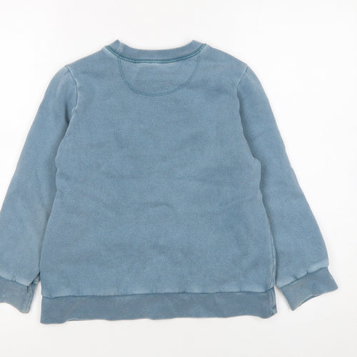 French Connection Boys Blue Cotton Blend Pullover Sweatshirt Age 6