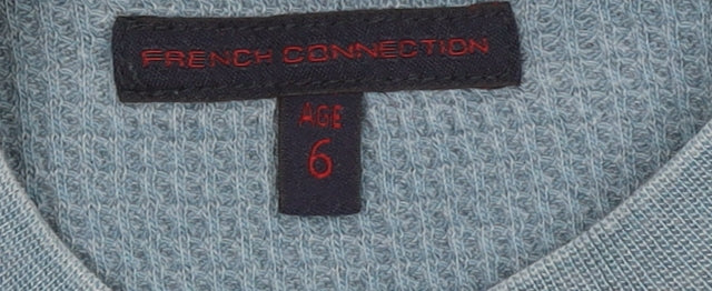 French Connection Boys Blue Cotton Blend Pullover Sweatshirt Age 6