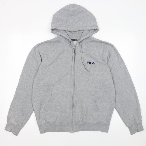 FILA Women’s Grey Full Zip Hoodie Small – Casual Athletic Sweatshirt