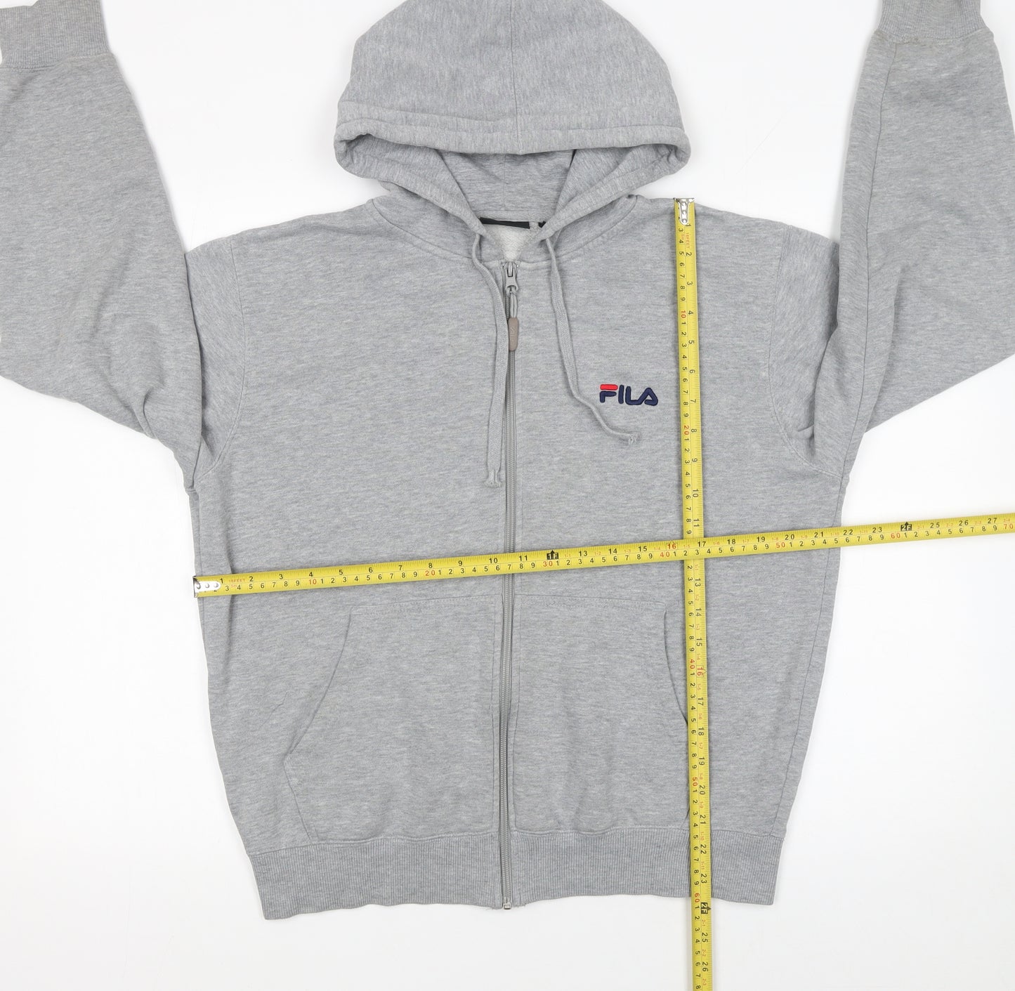 FILA Women’s Grey Full Zip Hoodie Small – Casual Athletic Sweatshirt