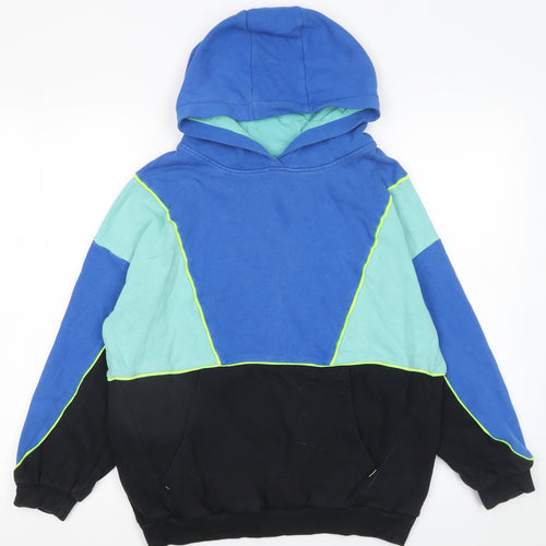 Next Boys Multicoloured Pullover Hoodie 12 Years Colourblock Cotton Blend