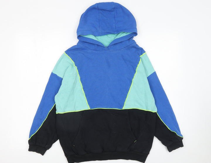 Next Boys Multicoloured Pullover Hoodie 12 Years Colourblock Cotton Blend