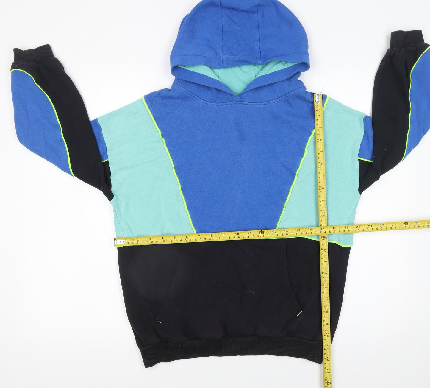 Next Boys Multicoloured Pullover Hoodie 12 Years Colourblock Cotton Blend