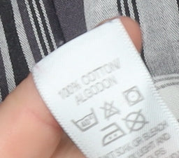 St. Bernard for Dunnes Boys Grey Check Button-Up Long Sleeve Shirt 8-9 Years