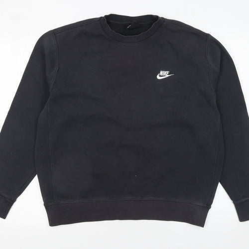 Nike Men's Black Medium Crew Neck Pullover Sweatshirt