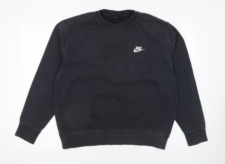 Nike Men's Black Medium Crew Neck Pullover Sweatshirt