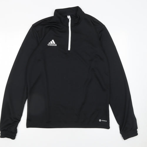 Adidas Men's Black M 1/4 Zip High Neck Athletic Sweatshirt