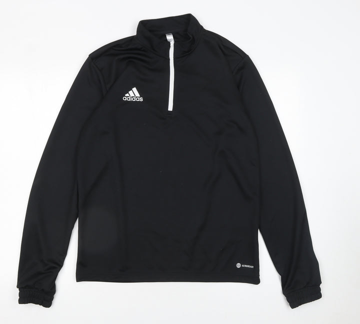 Adidas Men's Black M 1/4 Zip High Neck Athletic Sweatshirt
