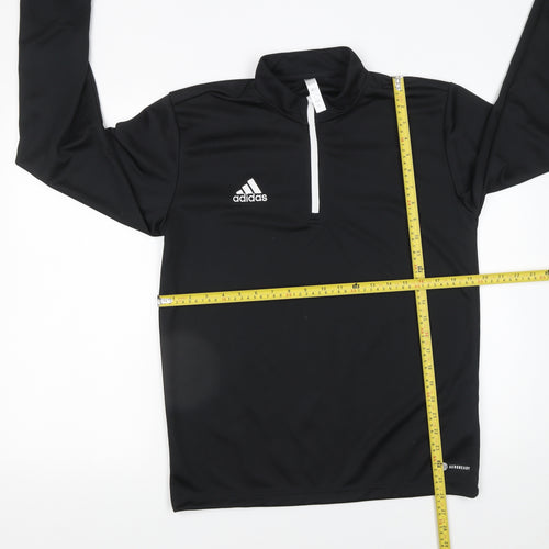 Adidas Men's Black M 1/4 Zip High Neck Athletic Sweatshirt