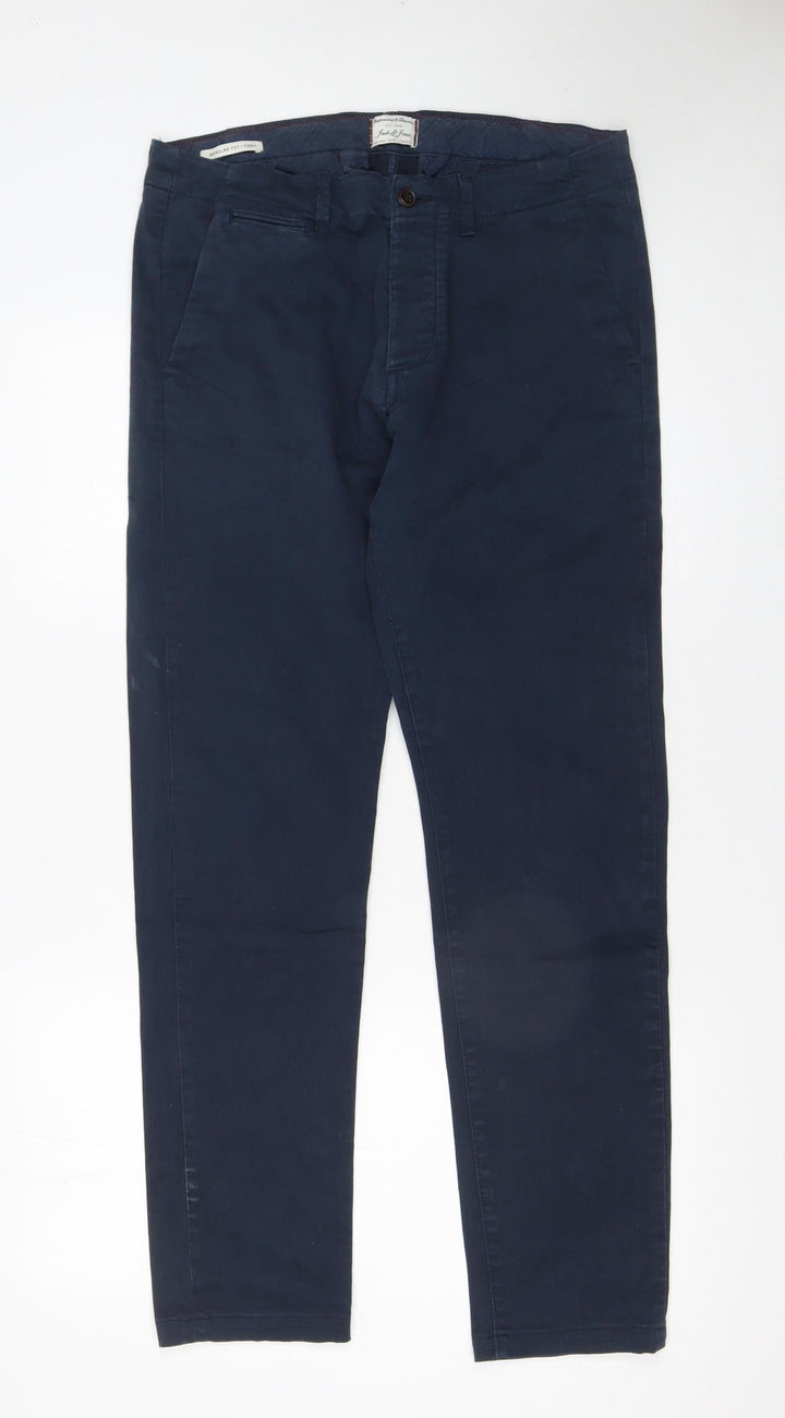 Jack & Jones Men’s Blue Slim Fit Chino Trousers 30W 34L