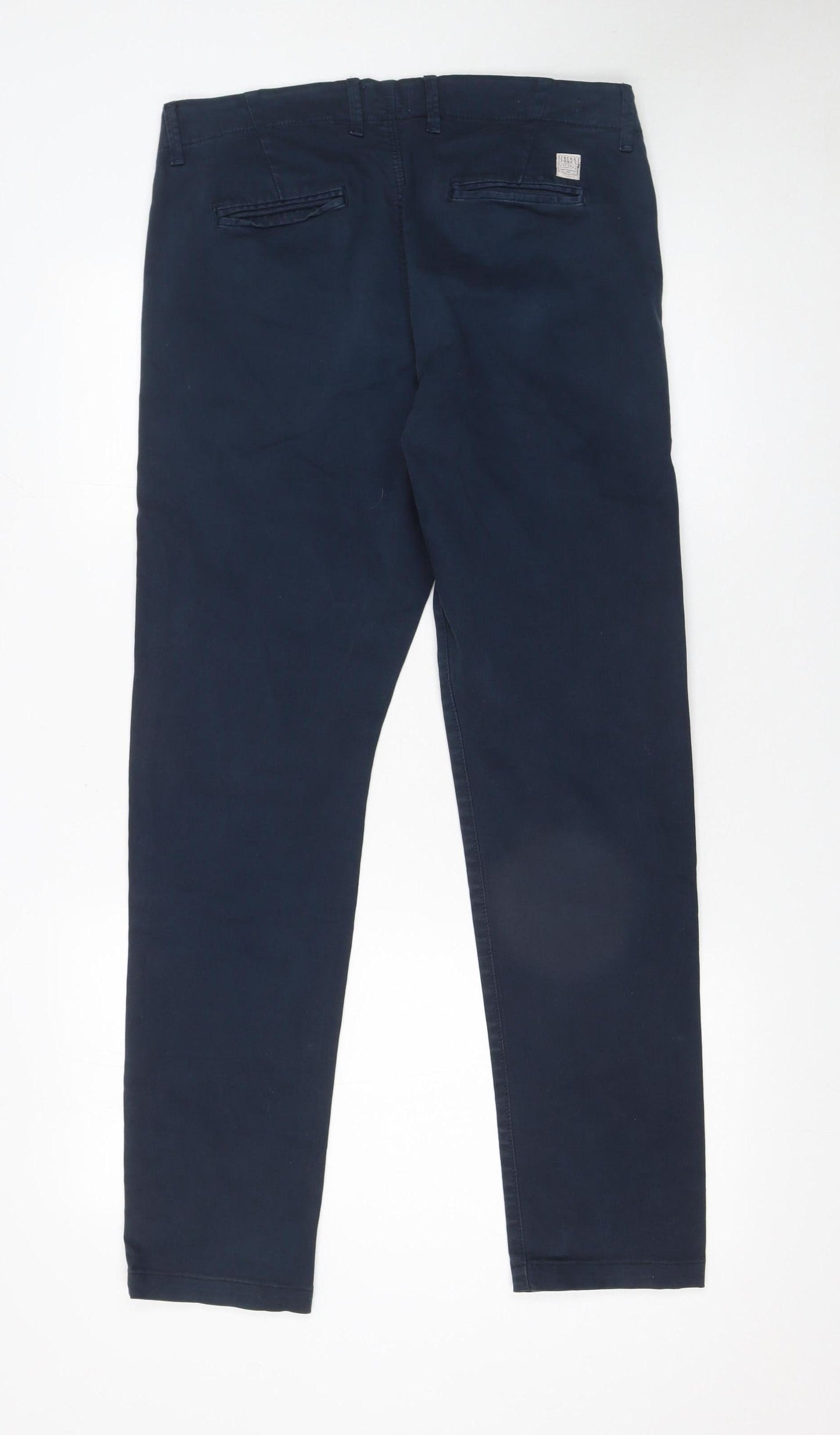 Jack & Jones Men’s Blue Slim Fit Chino Trousers 30W 34L