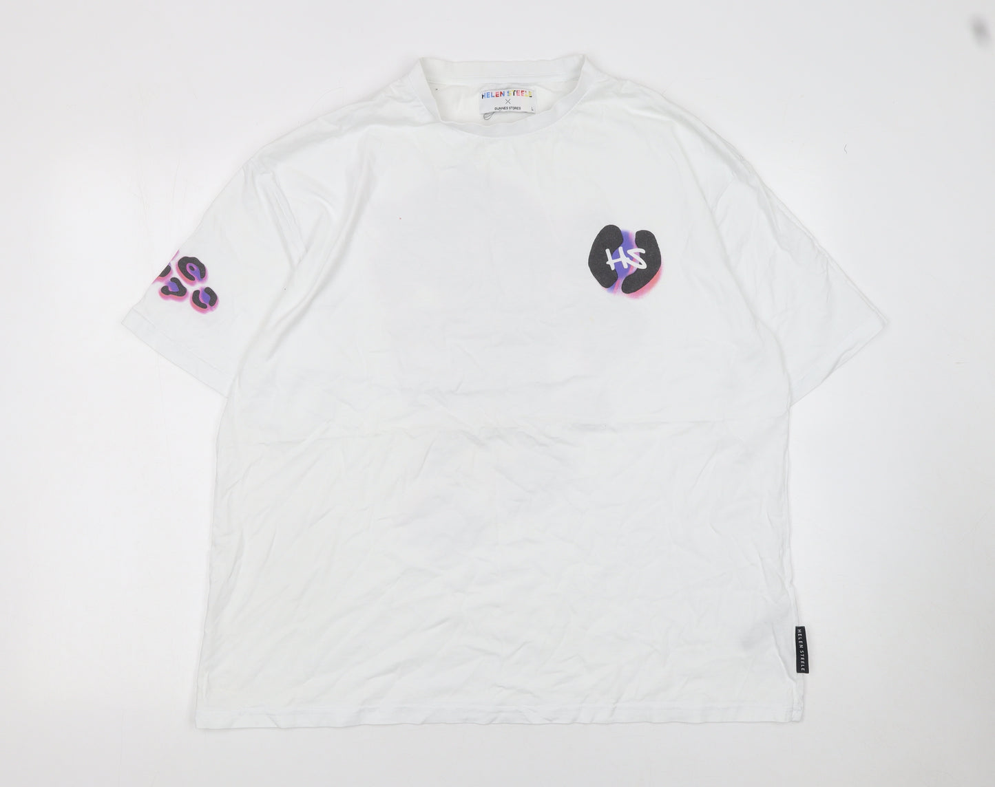 Helen Steele x Dunnes Stores White Animal Print Women's L T-Shirt