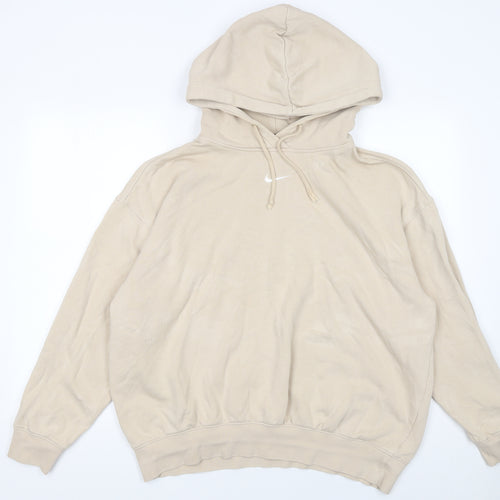 Nike Women’s Beige Pullover Hoodie M Cotton Blend Casual