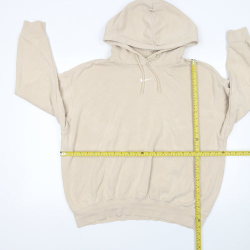 Nike Women’s Beige Pullover Hoodie M Cotton Blend Casual