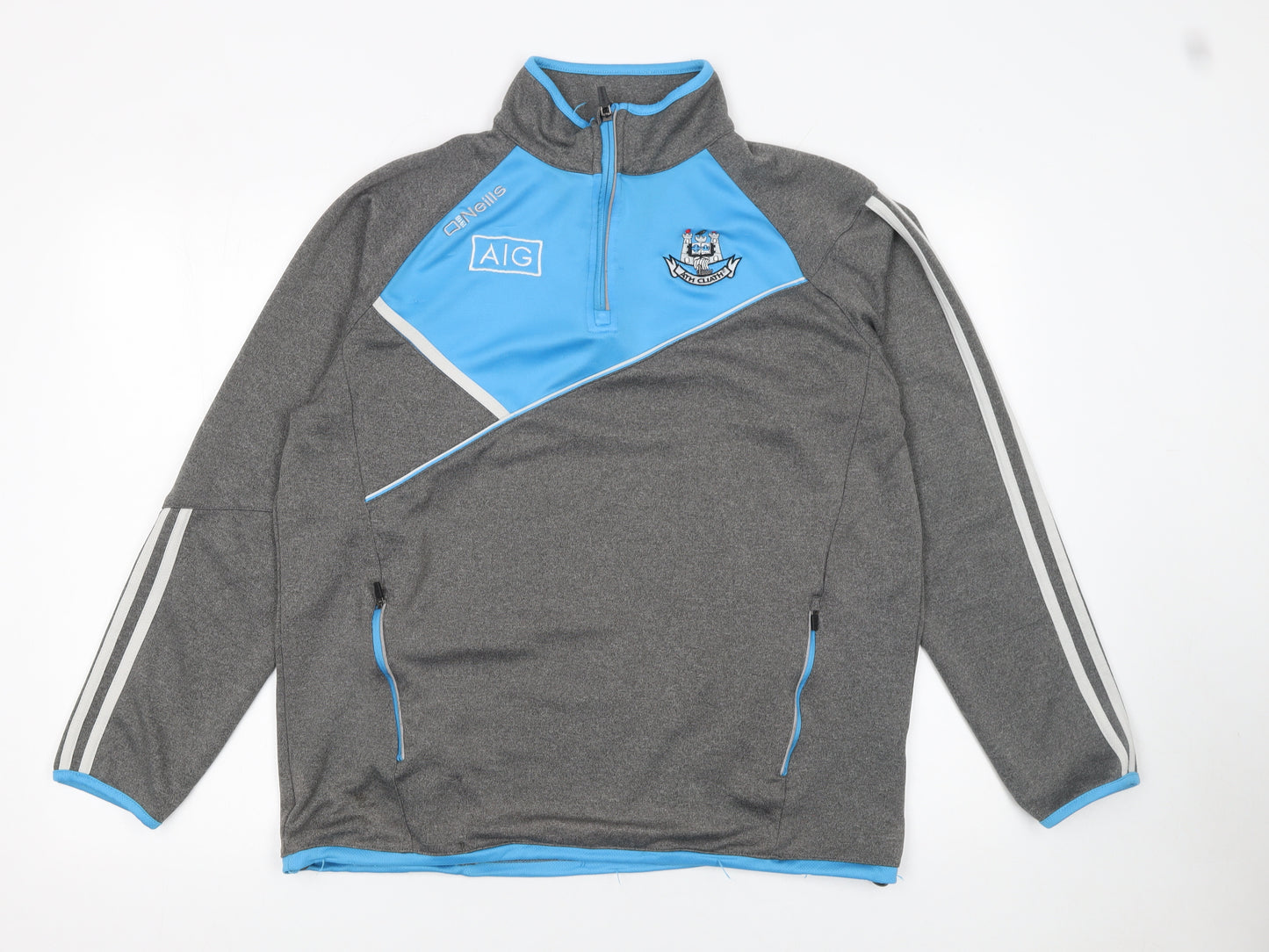O'Neills Men's Grey 1/4 Zip Sports Sweatshirt Size L
