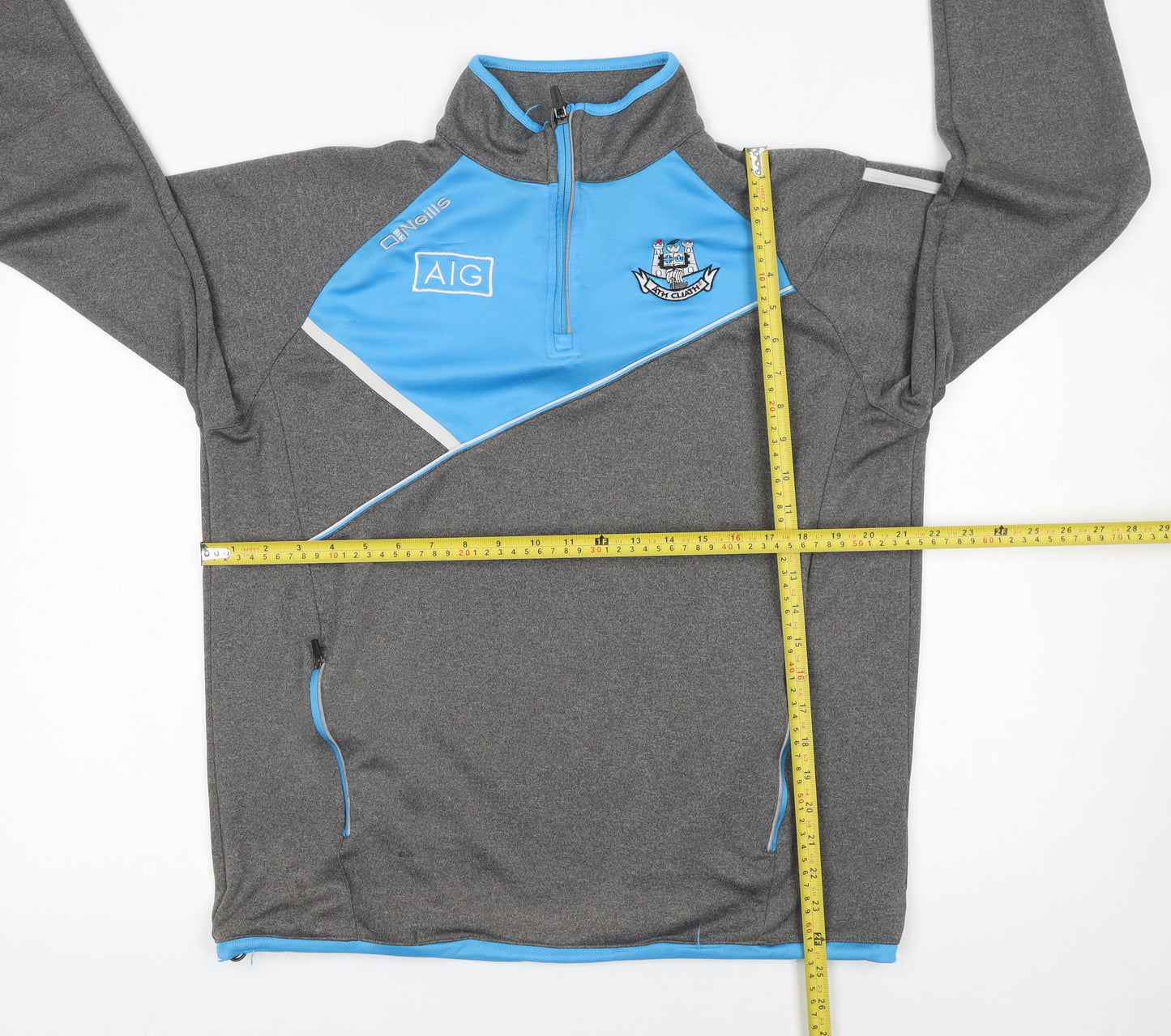 O'Neills Men's Grey 1/4 Zip Sports Sweatshirt Size L