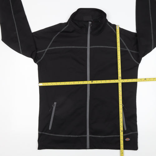 Dickies Men’s Black 2XL Softshell Track Jacket Full Zip Activewear