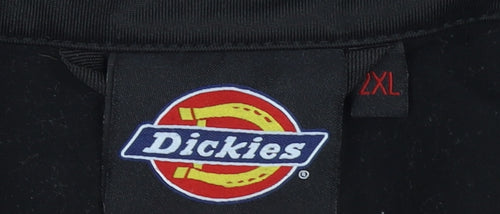 Dickies Men’s Black 2XL Softshell Track Jacket Full Zip Activewear