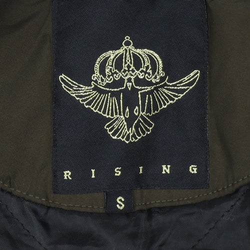 Rising Women’s Brown Bomber Jacket S Embroidered Patches Casual