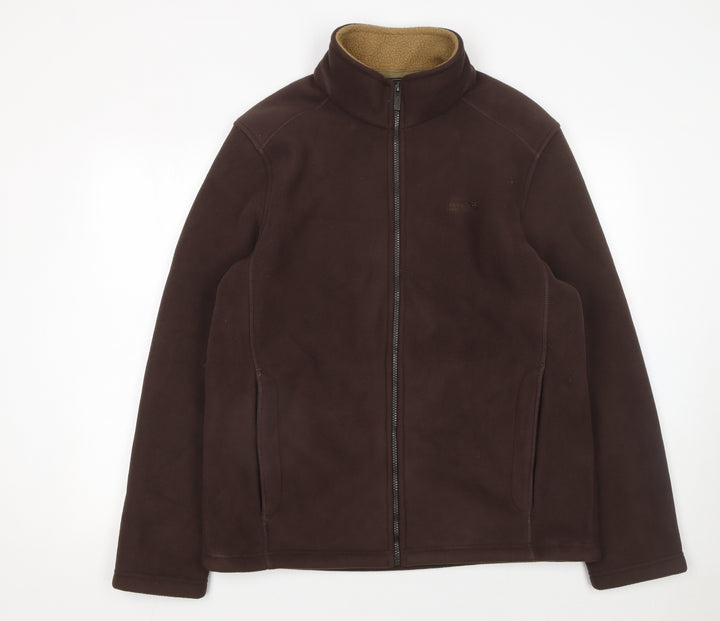 Regatta Men Brown XL Fleece Jacket Full Zip Outdoor Hiking